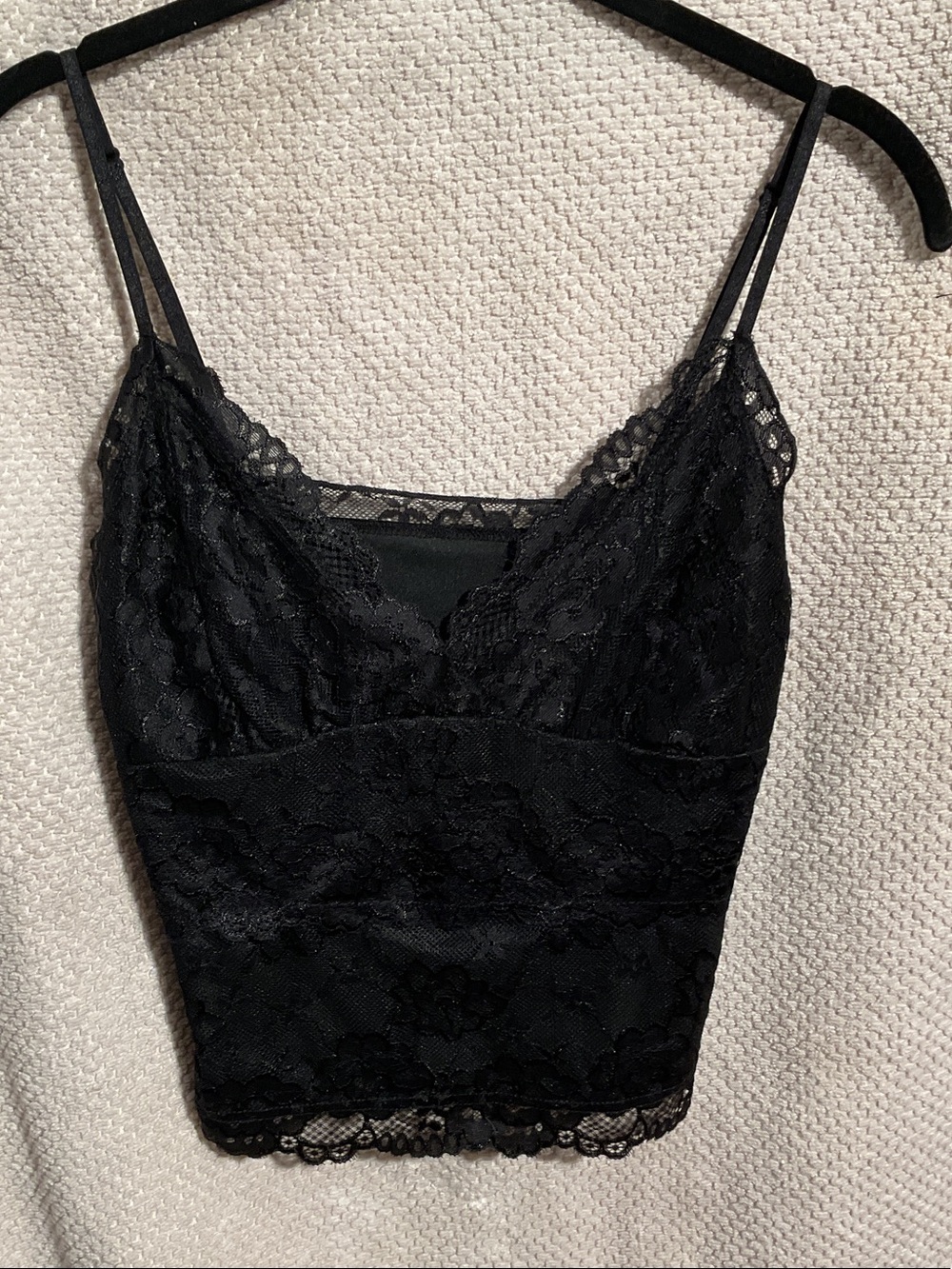 Sexy Black Lace Cami Top